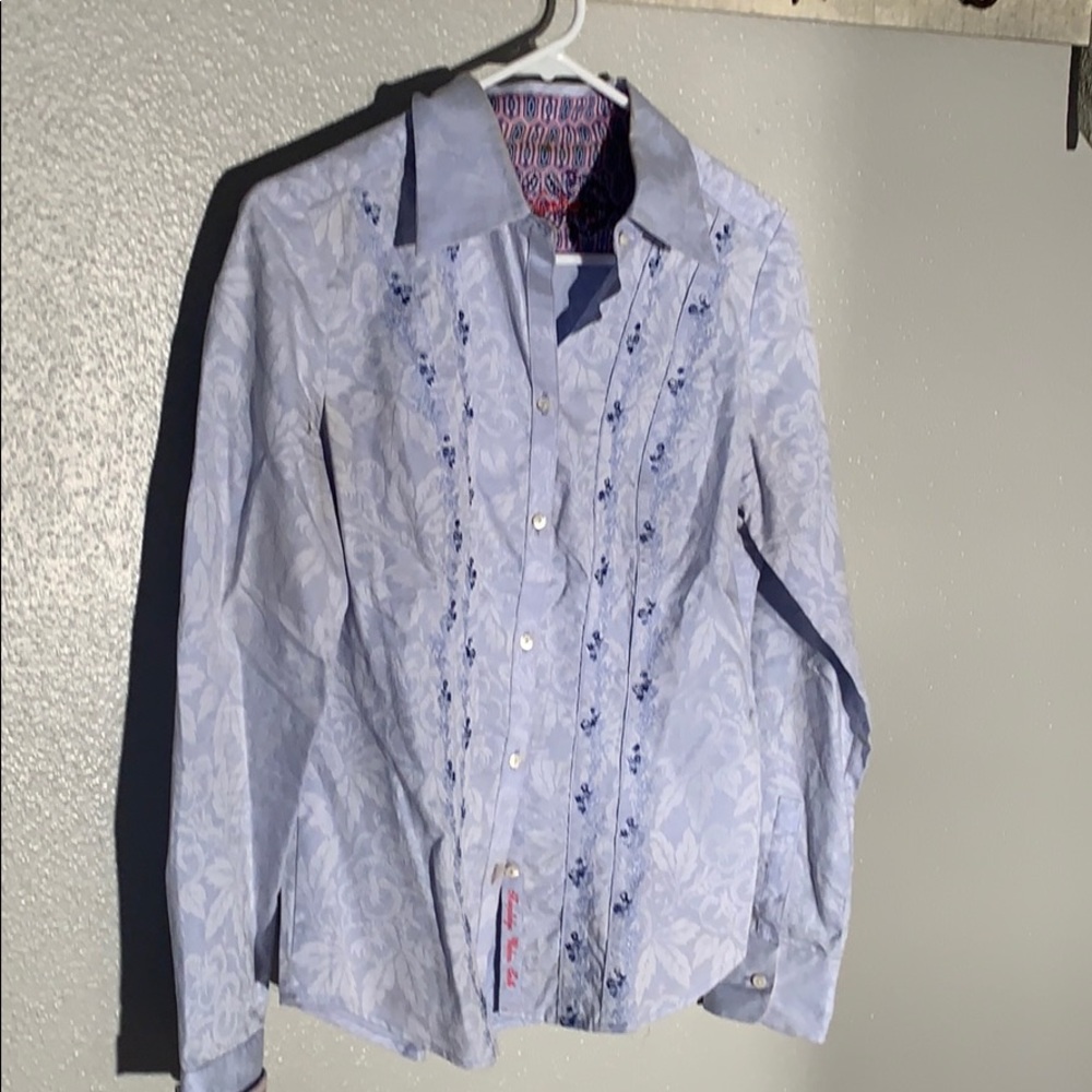 Embroidered Robert Graham Blouse